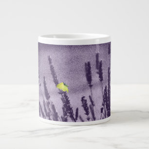Brimstone Butterfly on a Purple Lavender Field Large Coffee Mug