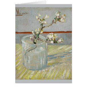 Brin d'amande fleurissante dans un verre par Van