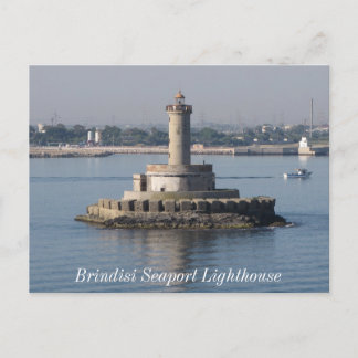 Brindisi Seaport Lighthouse Postcard