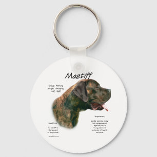 Brindle Apricot Mastiff History  Keychain