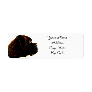 Brindle Boxer Dog Address Labels