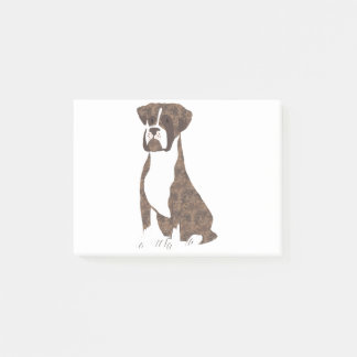 Brindle Boxer Illustration Post-it Notes