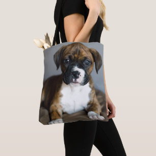 Brindle Boxer Puppy Tote Bag