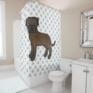 Brindle Bullmastiff Cute Cartoon Dog