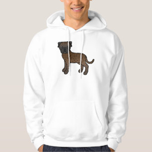 Brindle Bullmastiff Cute Cartoon Dog Hoodie