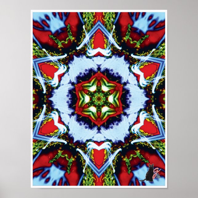 Brindle cinétique Collage Kaleidoscope Poster (Devant)