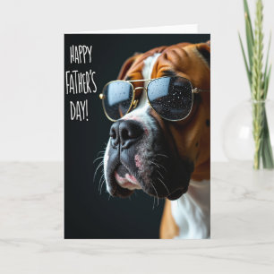 Brindle Dog Fathers Day Card