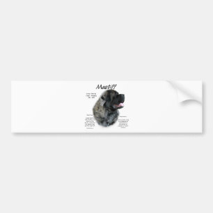 Brindle Fluffy Mastiff History Bumper Sticker