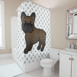 Brindle French Bulldog Cute Cartoon Dog