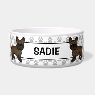 Brindle French Bulldog Cute Cartoon Dog & Name