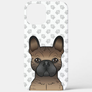 Brindle French Bulldog / Frenchie Cute Dog & Paws iPhone 12 Pro Max Case