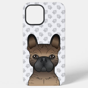Brindle French Bulldog / Frenchie Cute Dog & Paws iPhone 12 Pro Max Case