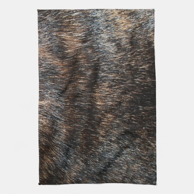 Brindle Fur Like Texture Image Kitchen Towel (Vertical)
