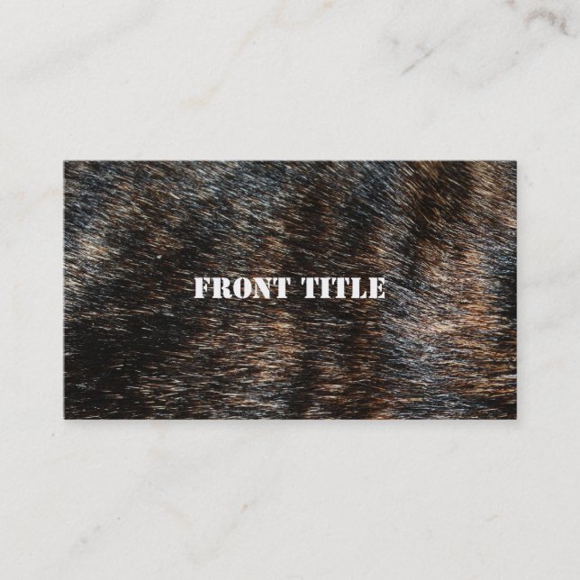 Brindle Fur Texture Camouflage Business Card (Front)