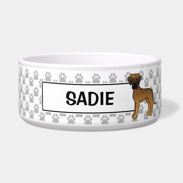 Brindle Great Dane Dog With Pet's Name (Front)