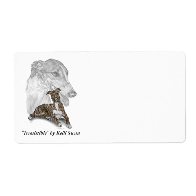 Brindle Greyhound Dog Art (Front)