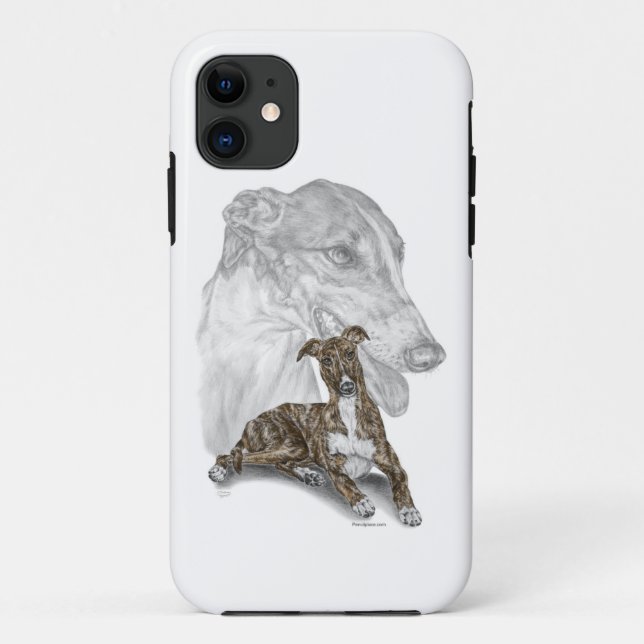 Brindle Greyhound Dog Art Case-Mate iPhone Case (Back)