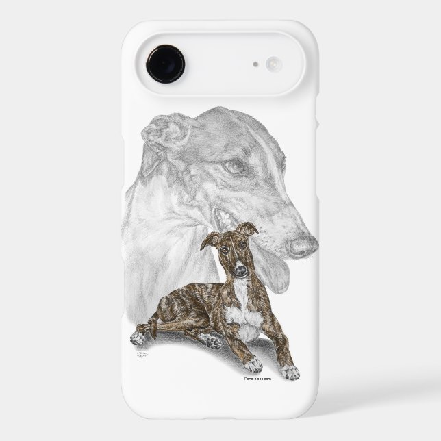 Brindle Greyhound Dog Art Case-Mate iPhone Case (Back)