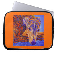 Brindle Greyhound Laptop Sleeve - "Ace"