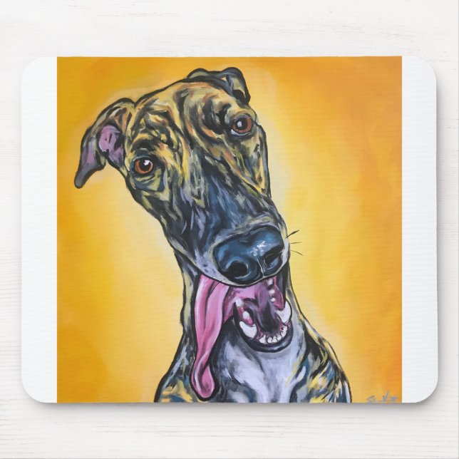 Brindle Greyhound Mouse Pad (Front)