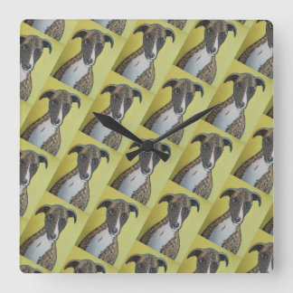 Brindle Greyhound Wall Clock
