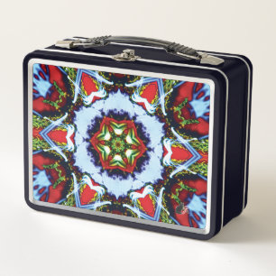 Brindle Kaleidoscope Metal Lunchbox