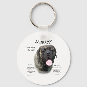 Brindle Mastiff History  Keychain