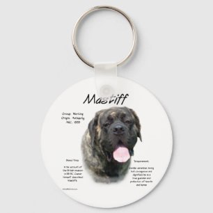 Brindle Mastiff History Keychain