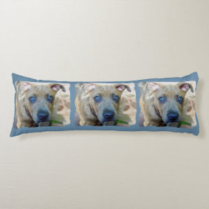 Brindle Pit Bull Puppy by Shirley Taylor Body Pillow