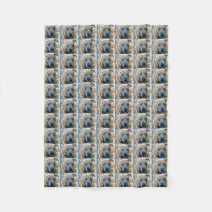 Brindle Pit Bull Puppy by Shirley Taylor Fleece Blanket