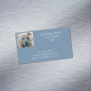 Brindle Pit Bull Puppy by Shirley Taylor Magnetic Business Card