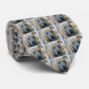 Brindle Pit Bull Puppy by Shirley Taylor Tie