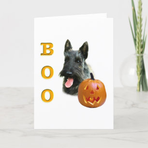 Brindle Scottish Terrier Boo Card