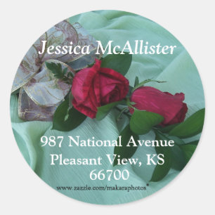 BrindleRoseSticker-customize Classic Round Sticker