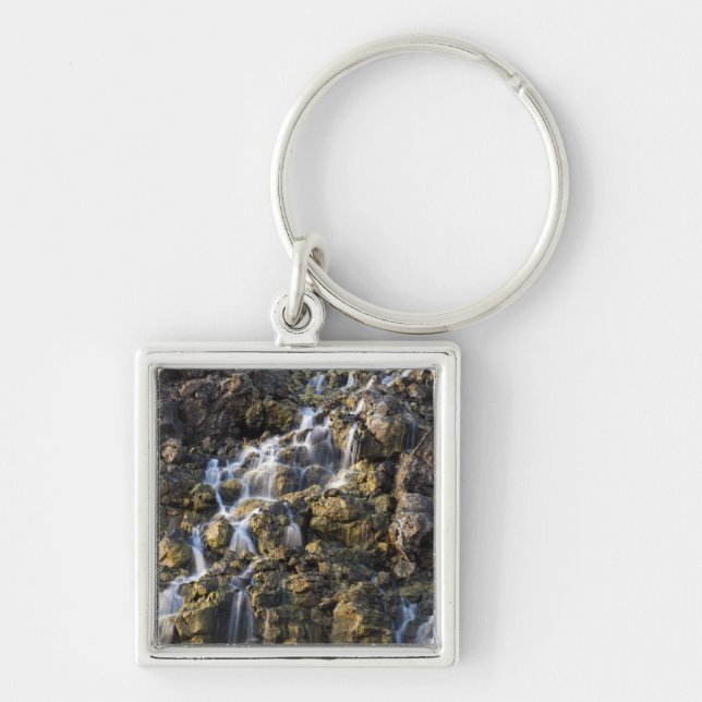 Brine falls from volcanic rock drop off 2 keychain (Front)