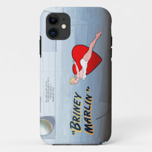 Briney Marlin B-24 Nose Art (Vintage Fuselage) iPh iPhone 11 Case
