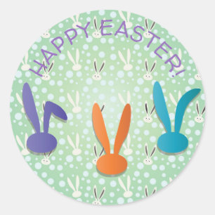 Bring a basket for the kids To collect eggs Easter Classic Round Sticker