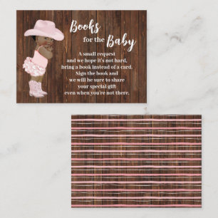 Bring a Book AA Cowgirl Baby Shower Insert Card