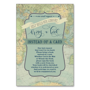 Bring a Book Baby Boy Adventure Shower Insert Card