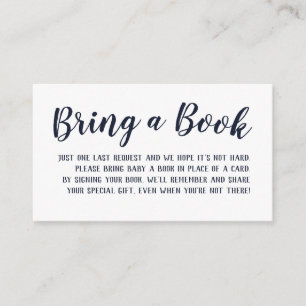 Bring a Book Baby Shower Card