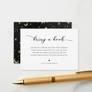 Bring a Book Baby Shower Enclosure Celestial  Card