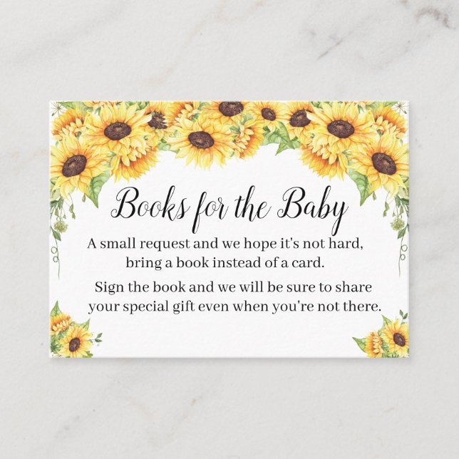 Bring a book baby shower insert card (Front)