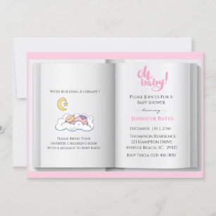 Bring a Book Baby Shower Invitation (Girl)