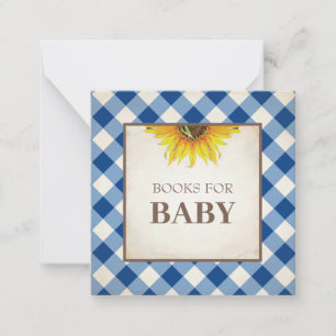 Bring a Book Boy Baby Shower Insert Note Card