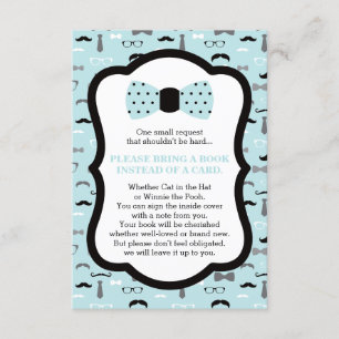 Bring A Book Card, Little Man, Baby Shower Enclosure Card