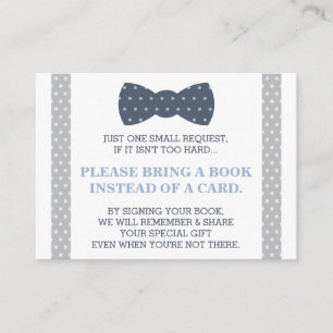 Bring A Book Card, Little Man, Teddy Bear Enclosure Card