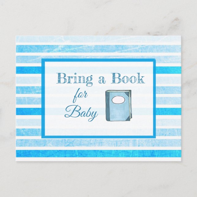 Bring a Book for Baby Baby Shower Card (Front)