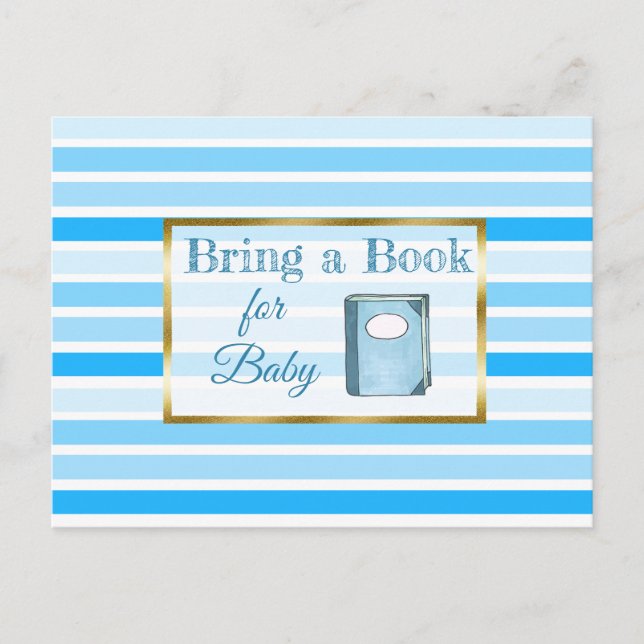 Bring a Book for Baby Baby Shower Card (Front)