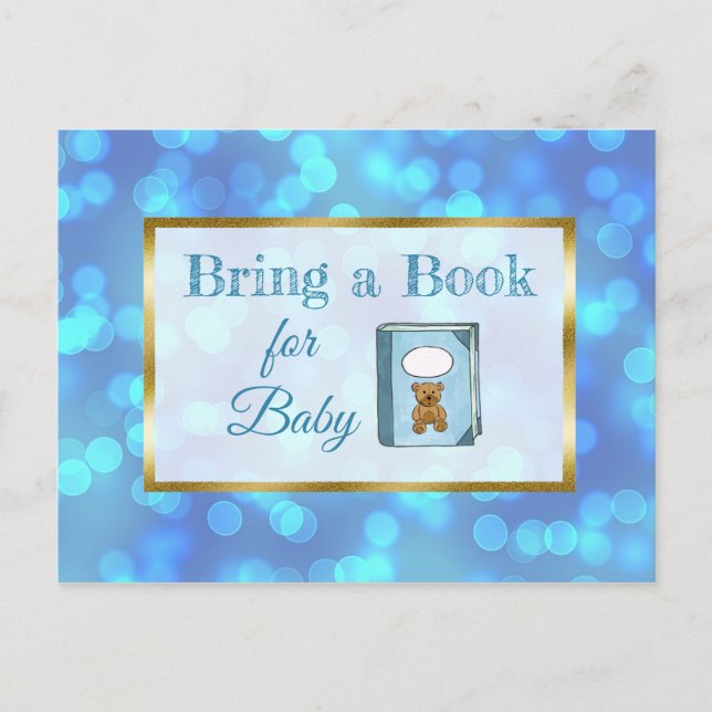 Bring a Book for Baby Baby Shower Card (Front)