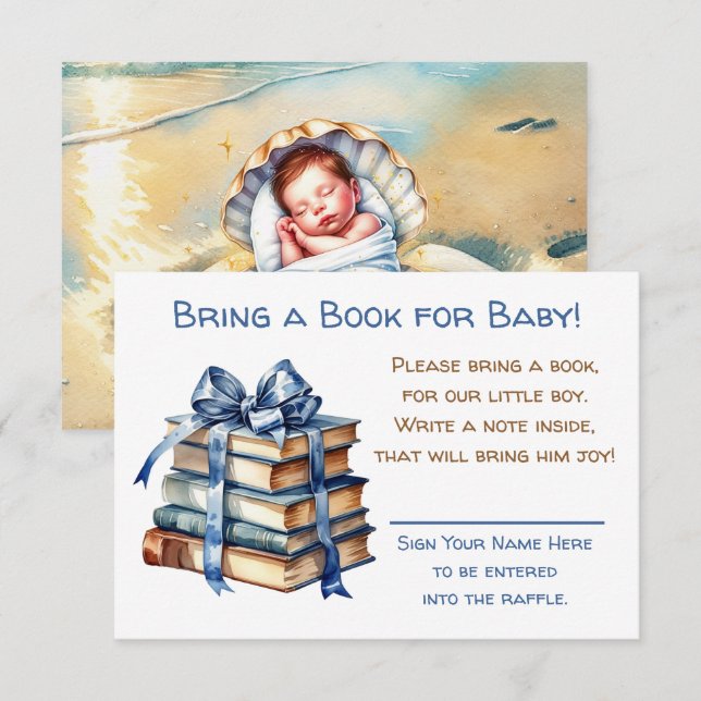 Bring a Book for Baby | Baby Shower  Enclosure Card (Front/Back)